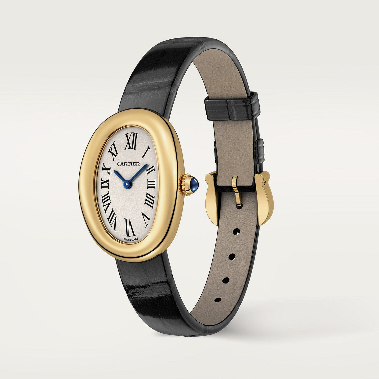 CARTIER BAIGNOIR EN ALLIGATORE NOIR