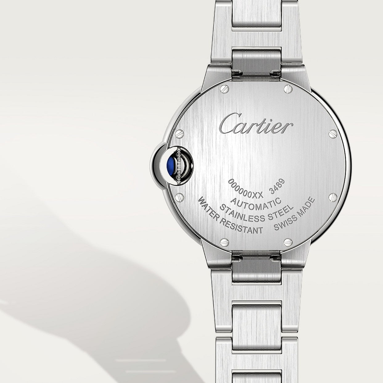 CARTIER BALLON BLEU ARGENTÉ AVEC DIAMANTS