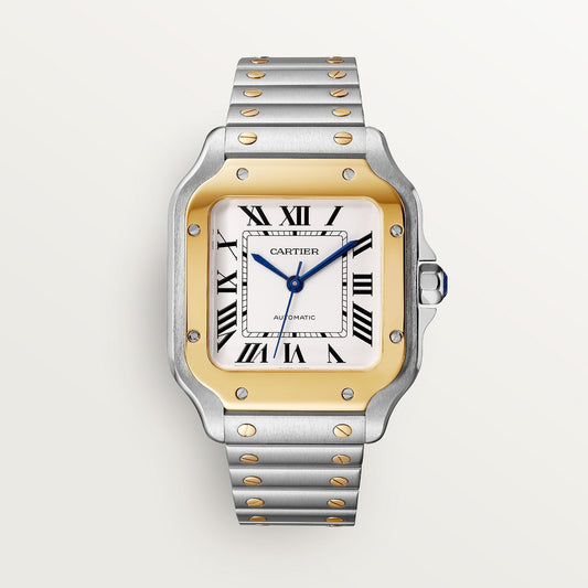 CARTIER SANTOS ARGENTÉ ET OR AVEC