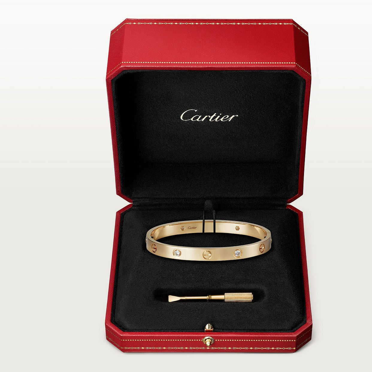 BRACELET CARTIER LOVE GOLD 4 DIAMONDS