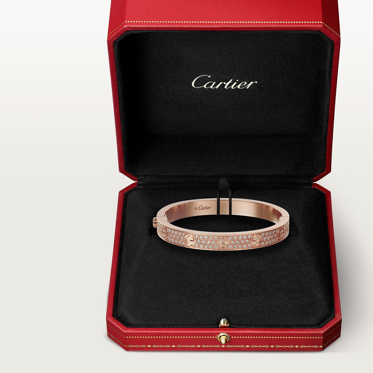 BRACELET CARTIER LOVE MODÉLE CLASSIQUE PAVÉ ROSE GOLD