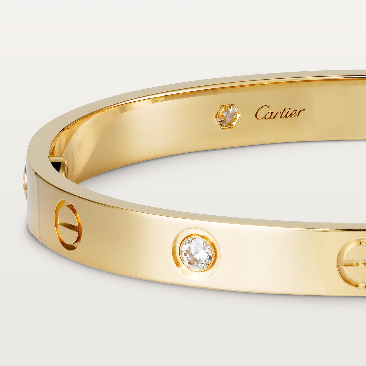 BRACELET CARTIER LOVE GOLD 4 DIAMONDS