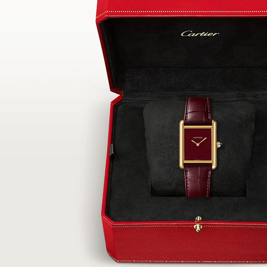 CARTIER TANK MUST LOUIS SEMI-MAT-ROUGE