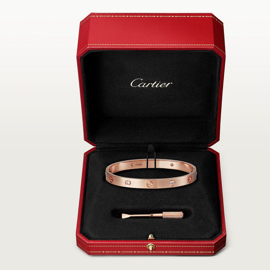 BRACELET CARTIER LOVE ROSE GOLD 4 DIAMONDS