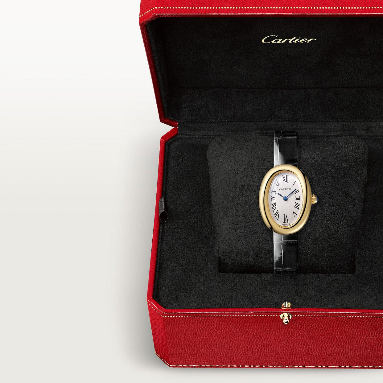 CARTIER BAIGNOIR EN ALLIGATORE NOIR