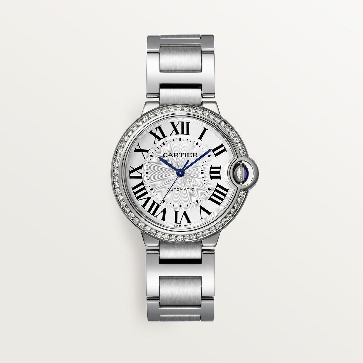 CARTIER BALLON BLEU ARGENTÉ AVEC STRASS