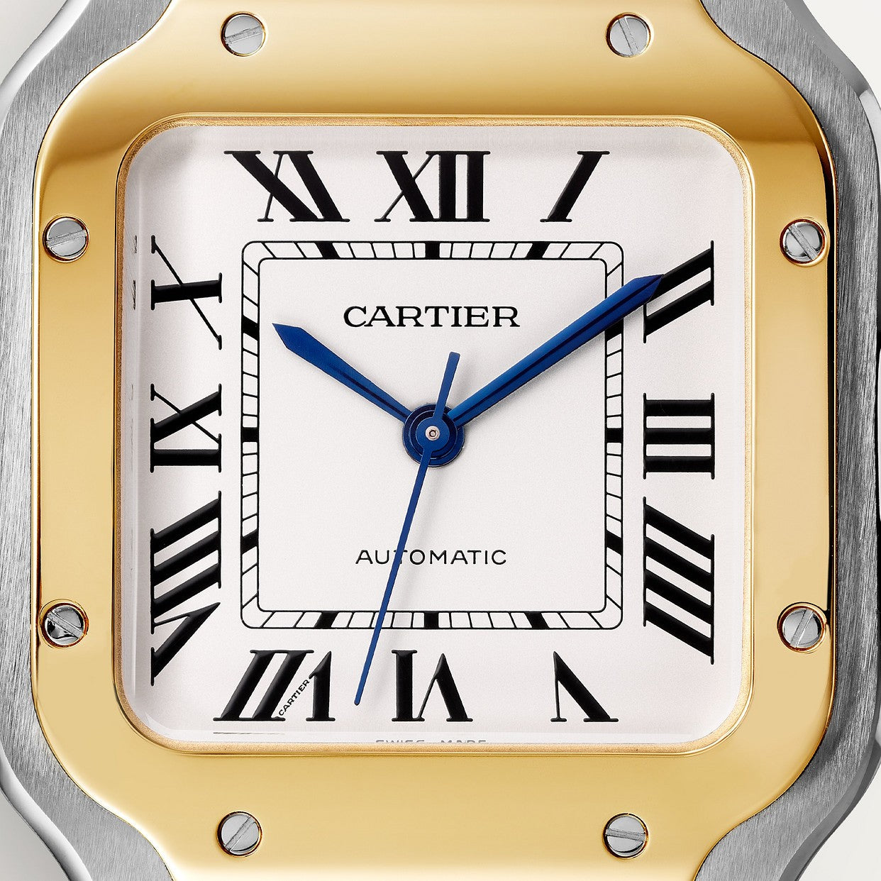 CARTIER SANTOS ARGENTÉ ET OR AVEC