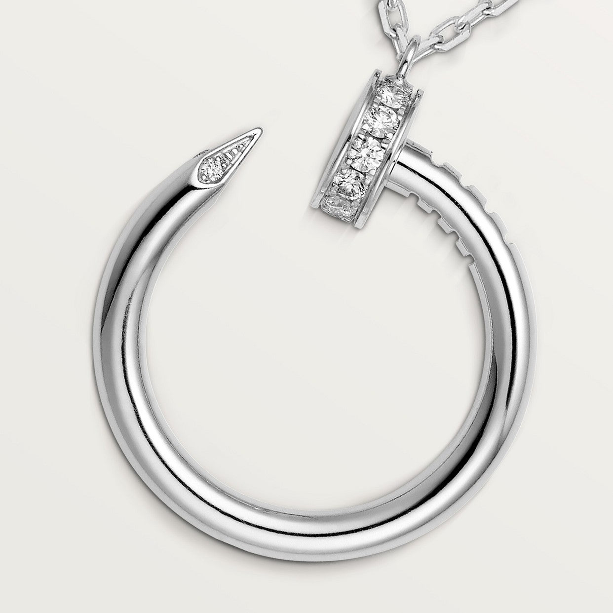 COLLIER CARTIER PENDENTIF JUST UN CLOU DIAMANTS WHITE GOLD