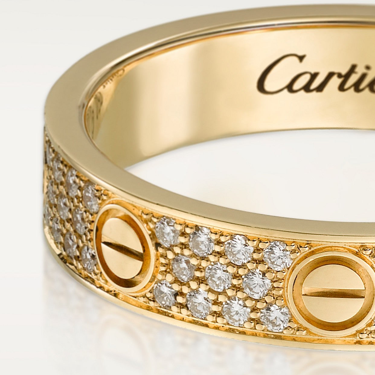 BAGUE CARTIER LOVE PAVÉE GOLD