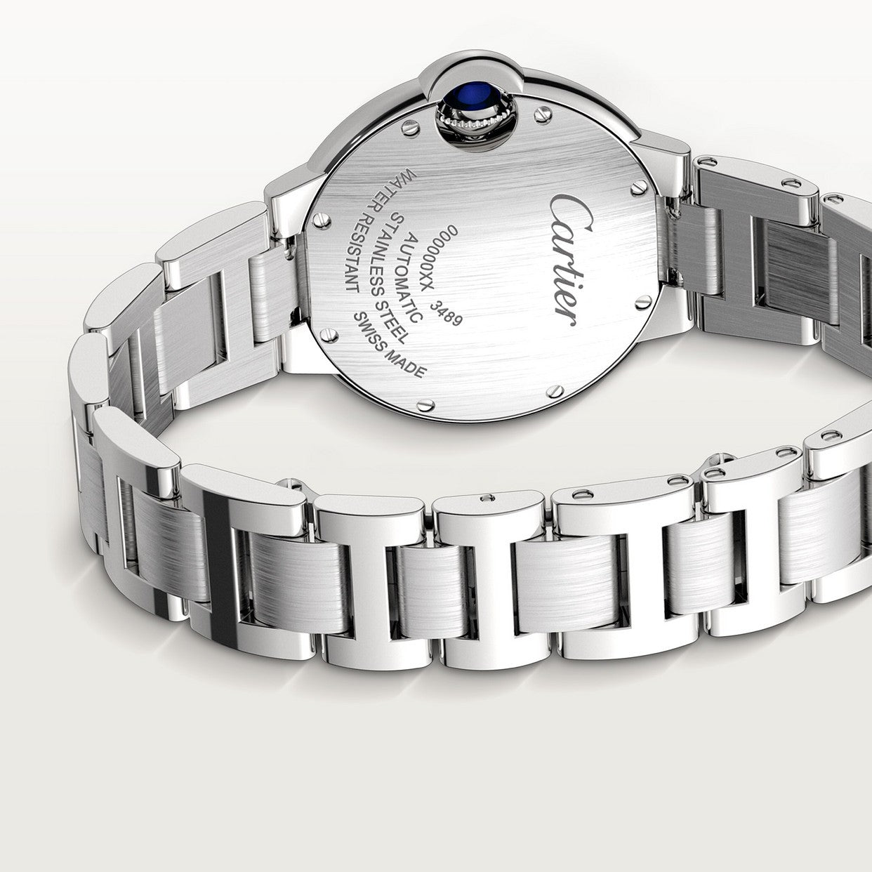 CARTIER BALLON BLEU ARGENTÉ AVEC DIAMANTS