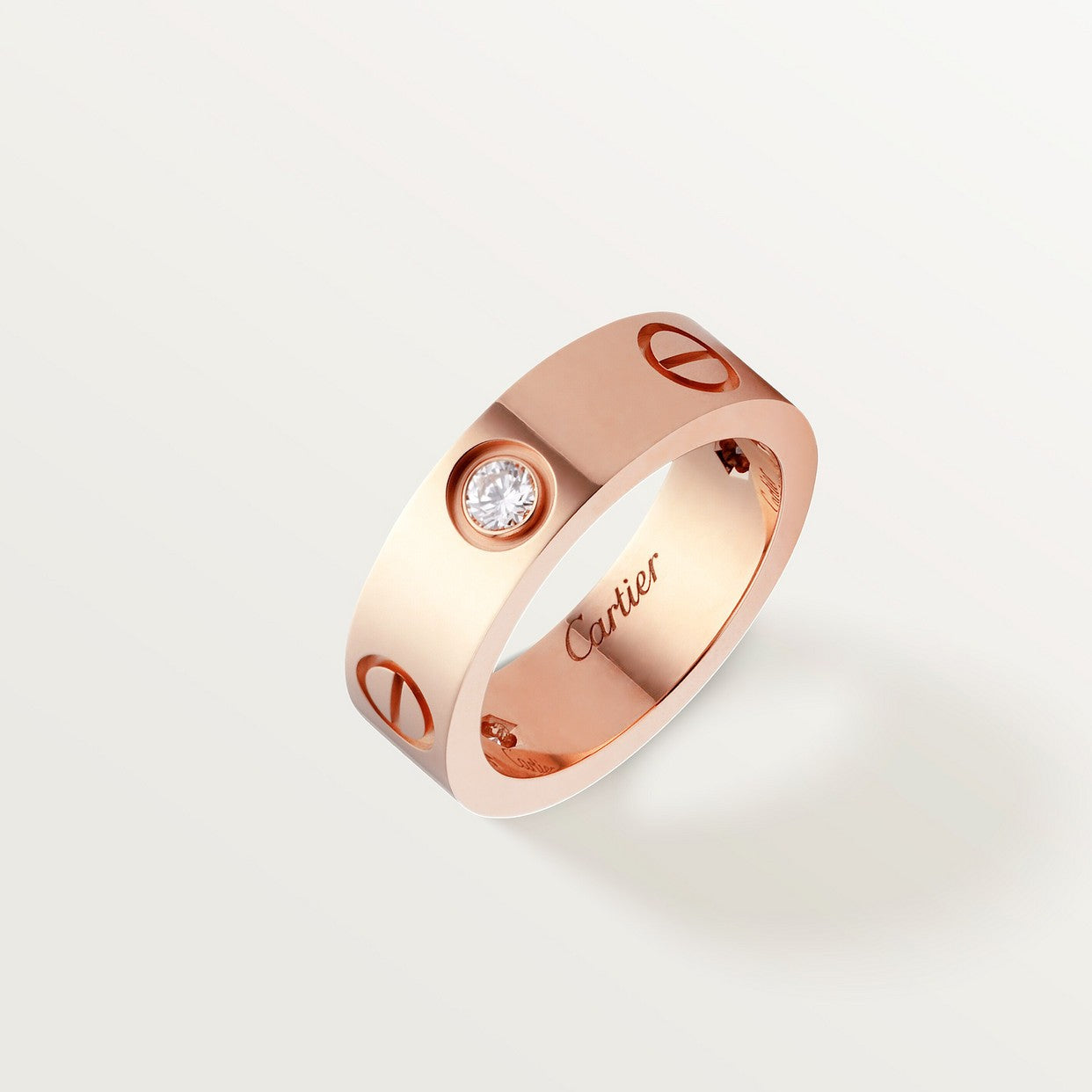 BAGUE CARTIER LOVE MODÈLE CLASSIQUE ROSE GOLD 3 DIAMANTS