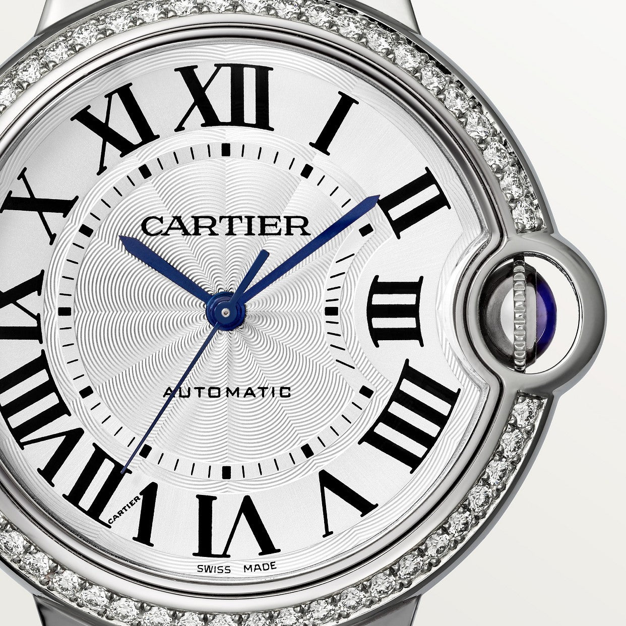 CARTIER BALLON BLEU ARGENTÉ AVEC STRASS