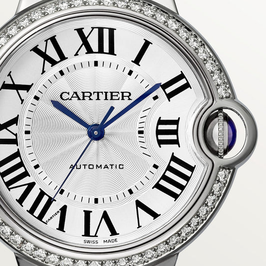 CARTIER BALLON BLEU ARGENTÉ AVEC STRASS