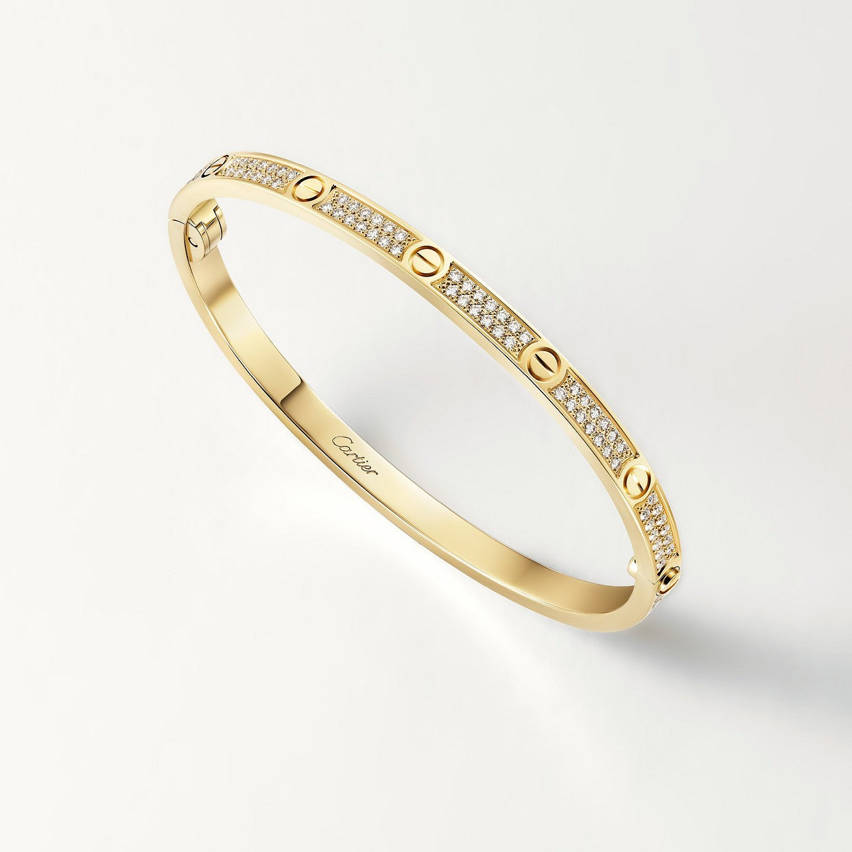 BRACELET CARTIER LOVE PETIT MODÉLE CLASSIQUE PAVÉ GOLD
