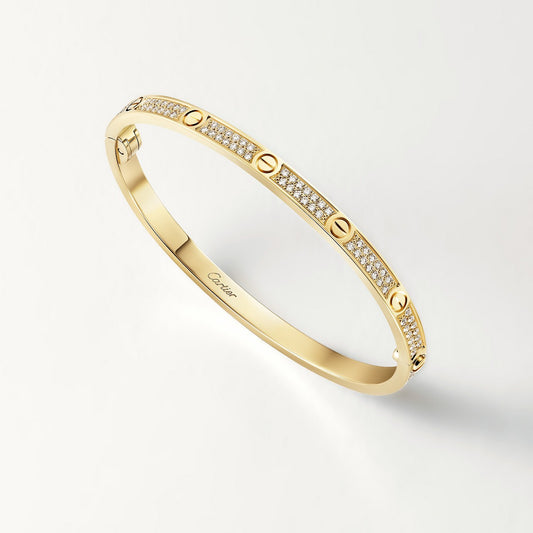 BRACELET CARTIER LOVE PETIT MODÉLE CLASSIQUE PAVÉ GOLD