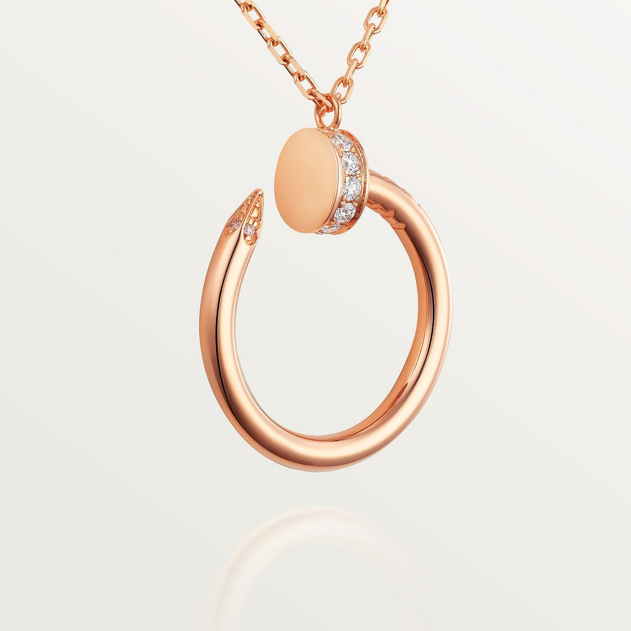 COLLIER CARTIER PENDENTIF JUST UN CLOU DIAMANTS ROSE GOLD
