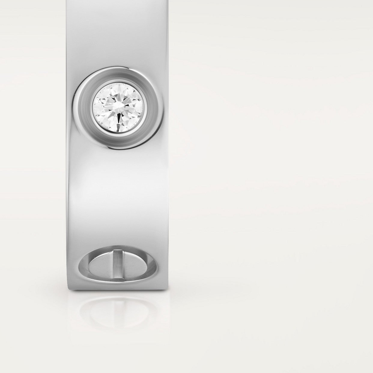 BAGUE CARTIER LOVE MODÈLE CLASSIQUE WHITE GOLD 3 DIAMANTS