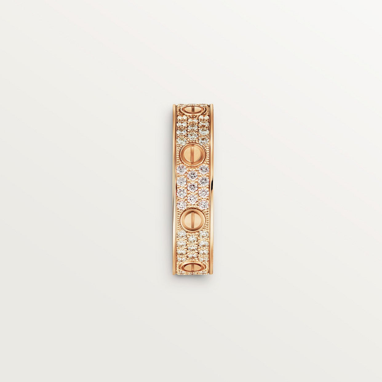 BAGUE CARTIER LOVE PAVÉE ROSE GOLD