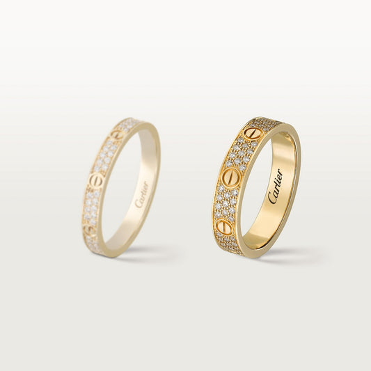 BAGUE CARTIER LOVE PAVÉE GOLD