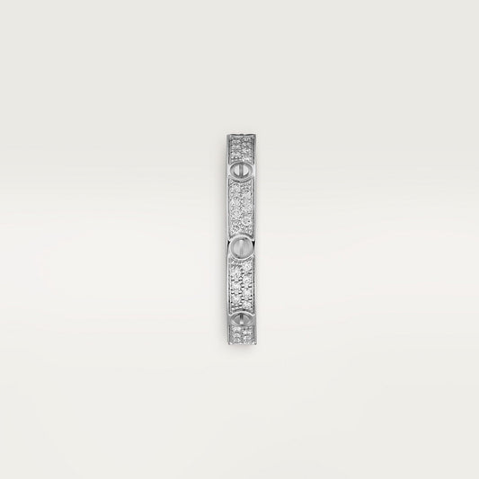 BAGUE CARTIER LOVE PETIT MODÈLE PAVÉ WHITE GOLD
