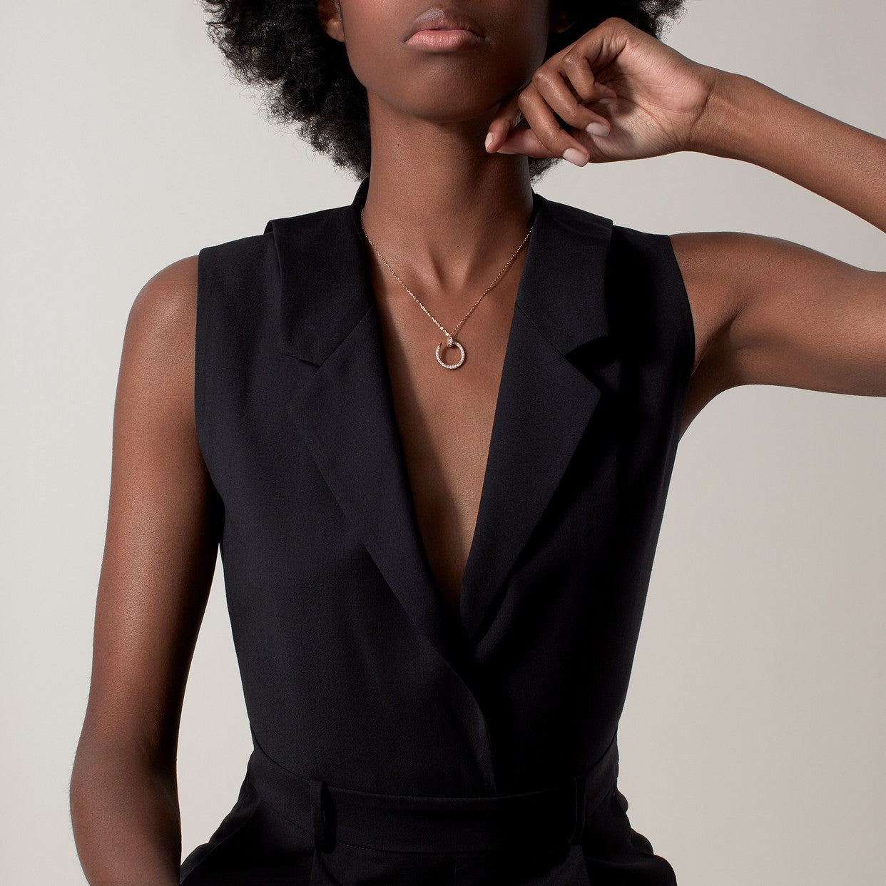 COLLIER CARTIER JUSTE UN CLOU FULL STRASS ROSE-GOLD