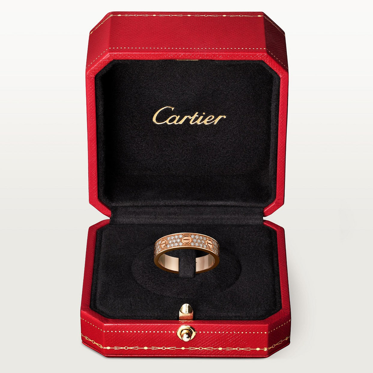 BAGUE CARTIER LOVE PAVÉE ROSE GOLD