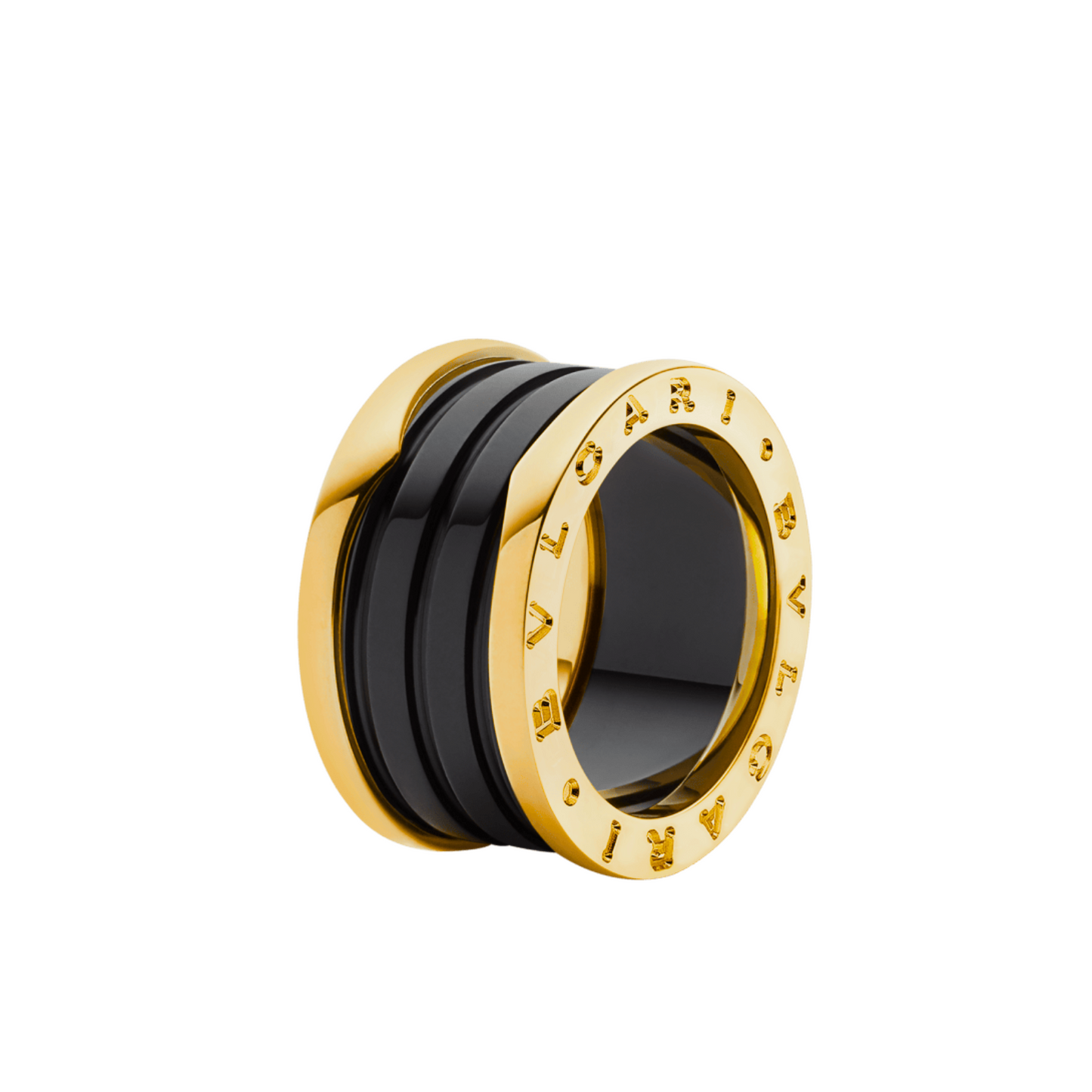 BAGUE BVLGARI B.ZERO1 CERAMIC NOIR GOLD